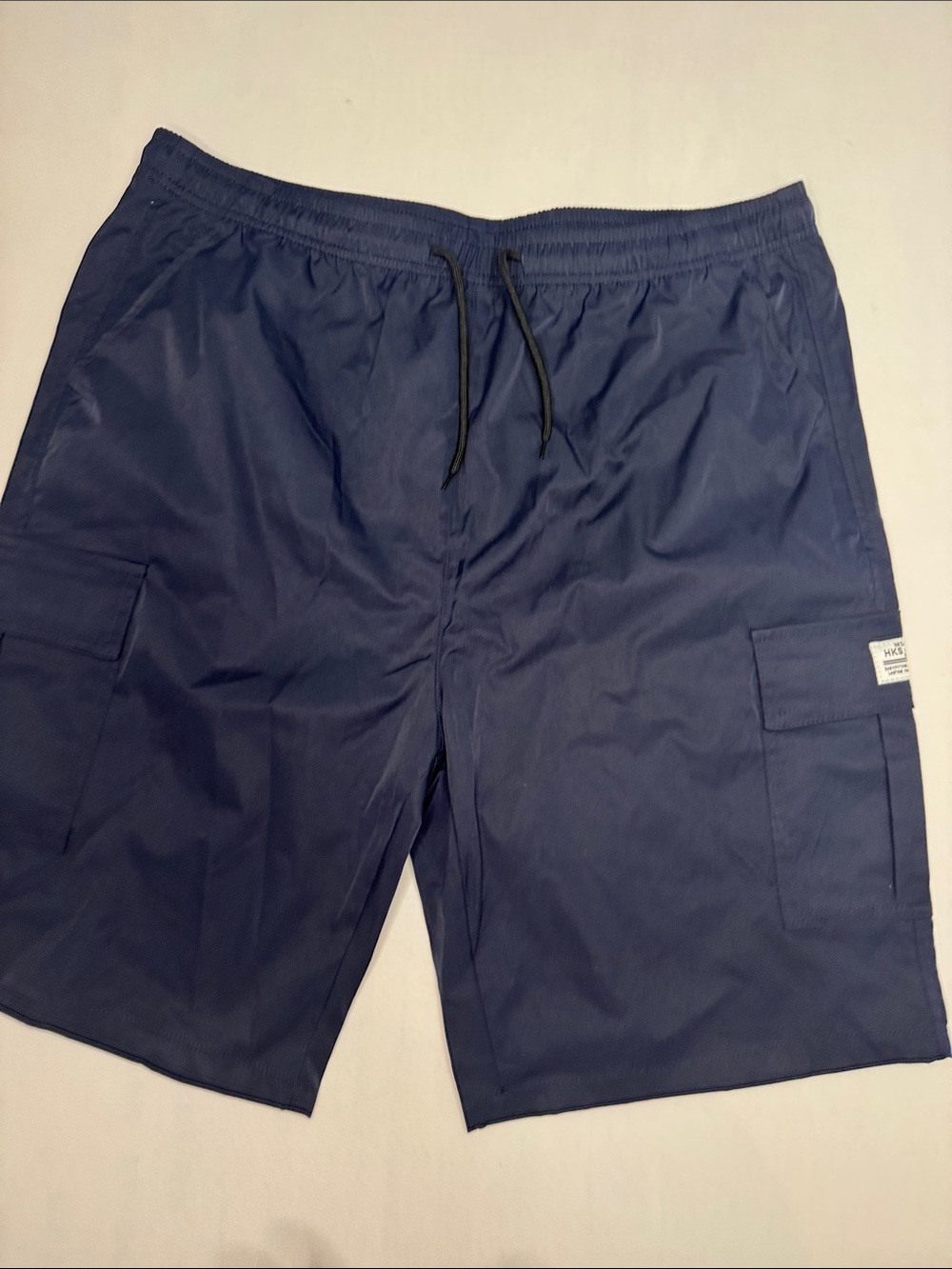 Source Unknown Navy Blue Men's Swim Board Shorts with Cargo Pockets